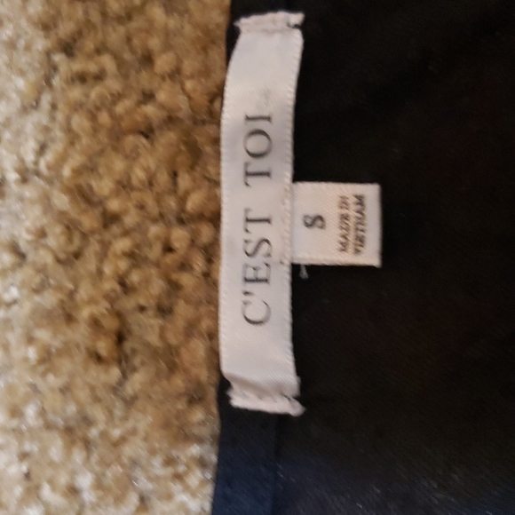 C'est Toi sleeveless top mesh ivory black y2k - Picture 5 of 6